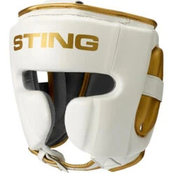 Sting Viper Gel White/Gold Full Face Head Gear