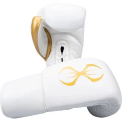 Sting Evolution White/Gold Lace Up Gloves