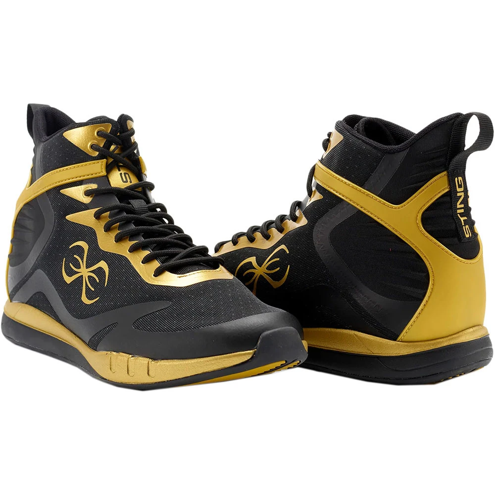 Sting Viper 2.0 Black/Gold Boxing Shoes 1 Sting Viper 2.0 Black/Gold Boxing Shoes