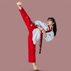 Mooto Taebek 2 Red/Black Neck Womens Uniform -Boxing Promotions Store 53623 c 2