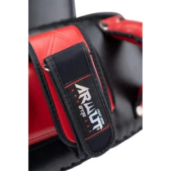 Arwut Fight Gear Protector Black/Red Thai Kick Pads -Boxing Promotions Store 6AWKP4MCF BK RD 3