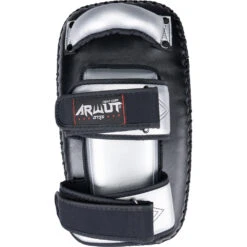 Arwut Fight Gear Protector Black/Silver Thai Kick Pads -Boxing Promotions Store 6AWKP4MCF BK SV 4
