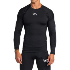 RVCA VA Compression Long Sleeve Black Tee