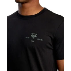 RVCA Branding Black Tee -Boxing Promotions Store AVYZT00654 BLK c 3