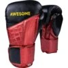 AWE Boxing BTBA Black/Metalic Red Training Gloves