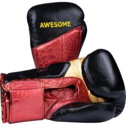 AWE Boxing BTBA Black/Metalic Red Training Gloves -Boxing Promotions Store AWE BTBA BLR c 2
