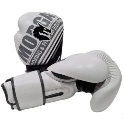 Morgan Sport Aventus White/Black Leather Boxing Gloves