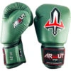 Arwut Fight Gear Army Green Velcro Leather Muay Thai Gloves