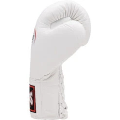 Twins White Lace Up Boxing Gloves -Boxing Promotions Store BGLL1 WHT c 4