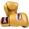 Twins Gold Velcro Boxing Gloves