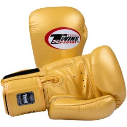 Twins Gold Velcro Boxing Gloves -Boxing Promotions Store BGVL3 GD c 2