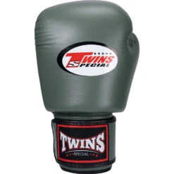 Twins Olive Velcro Boxing Gloves -Boxing Promotions Store BGVL3 OLV c 3