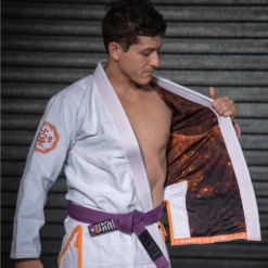 Fluory White Red Logo Jiu Jitsu Gi -Boxing Promotions Store BJJF17 c 3
