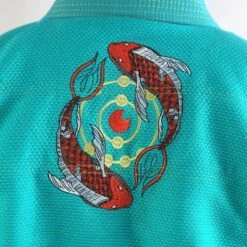 Fluory Koi Fish Womens Green Jiu Jitsu Gi -Boxing Promotions Store BJJF20 c 3