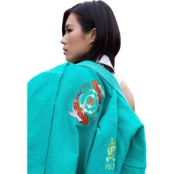 Fluory Koi Fish Womens Green Jiu Jitsu Gi -Boxing Promotions Store BJJF20 c 5