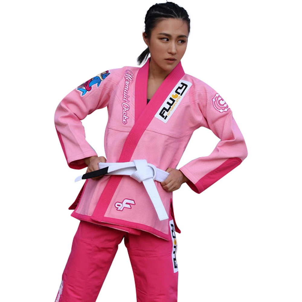 Fluory Mermaid Womens Pink Jiu Jitsu Gi 2 Fluory Mermaid Womens Pink Jiu Jitsu Gi - Image 2