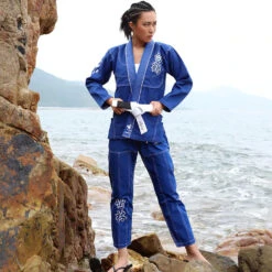 Fluory White Crane Blue Jiu Jitsu Gi -Boxing Promotions Store BJJF24B c 3