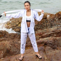 Fluory White Crane Womens Jiu Jitsu Gi -Boxing Promotions Store BJJF24W c 4