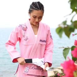 Fluory Pink Butterfly Jiu Jitsu Gi -Boxing Promotions Store BJJF26P c 4