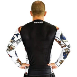 Braus Chill & Jiu Long Sleeve Rash Guard 7 Braus Chill & Jiu Long Sleeve Rash Guard -Boxing Promotions Store BRCJRGLSBLK c 3