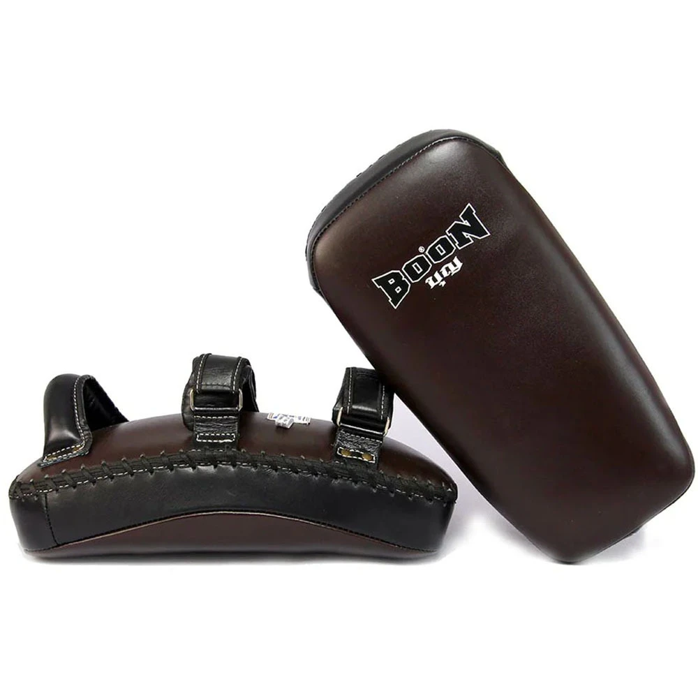 Boon Brown/Black Curved Velcro Kick Pads 1 Boon Brown/Black Curved Velcro Kick Pads