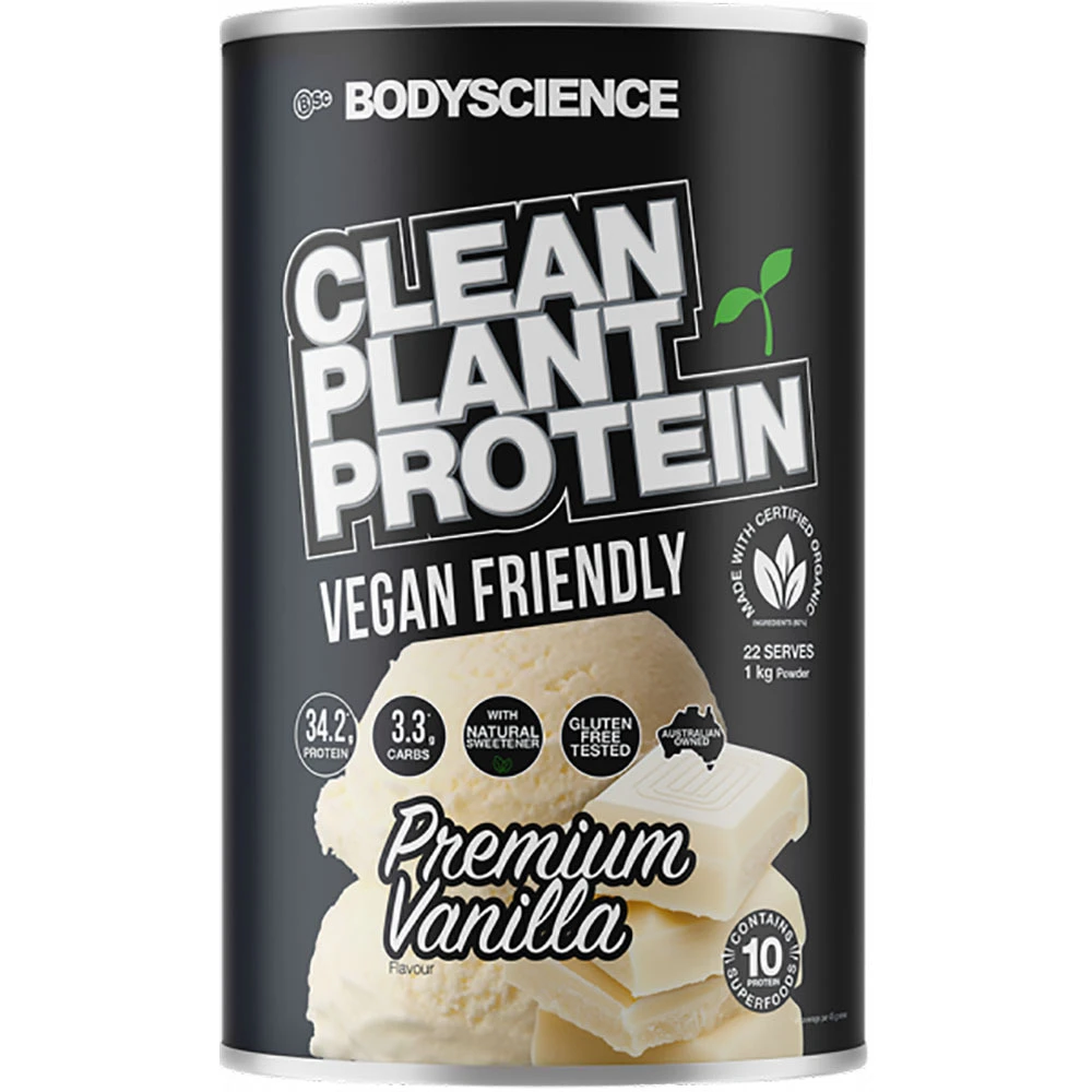 BSC Clean Premium Vanilla Plant Protein 1kg 1 BSC Clean Premium Vanilla Plant Protein 1kg