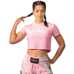 Primo Pink Womens Crop Top -Boxing Promotions Store CROP PNK c 2