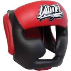 Danger Evolution Red/Black Semi-Leather Head Gear