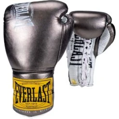 Everlast 1910 Classic Fight Grey Metallic Boxing Gloves