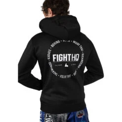 FightHQ Logo Black Hoodie -Boxing Promotions Store FHQ BLK HDY c 3