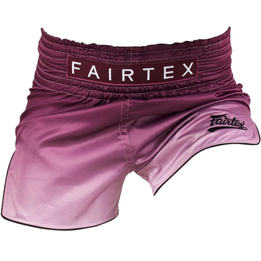 Fairtex Fade Maroon Muay Thai Shorts 2 Fairtex Fade Maroon Muay Thai Shorts - Image 2
