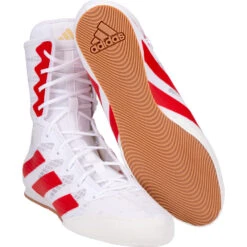 Adidas Box Hog 4 White/Red Boxing Shoes -Boxing Promotions Store HP9613 WHT c 1