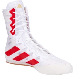 Adidas Box Hog 4 White/Red Boxing Shoes -Boxing Promotions Store HP9613 WHT c 3