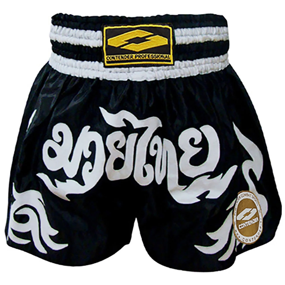 Contender K-7 Black/White Muay Thai Shorts 1 Contender K-7 Black/White Muay Thai Shorts
