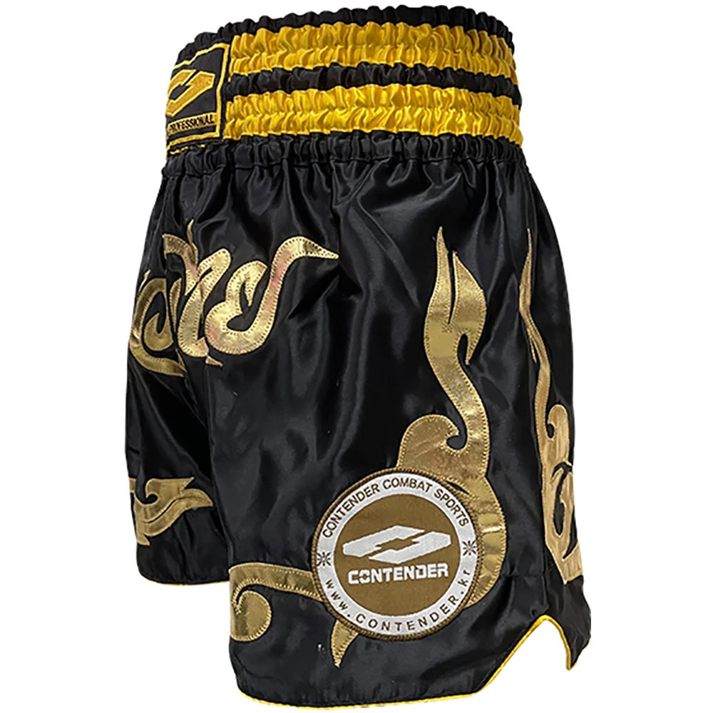 Contender K-8 Black/Gold Muay Thai Shorts 2 Contender K-8 Black/Gold Muay Thai Shorts - Image 2