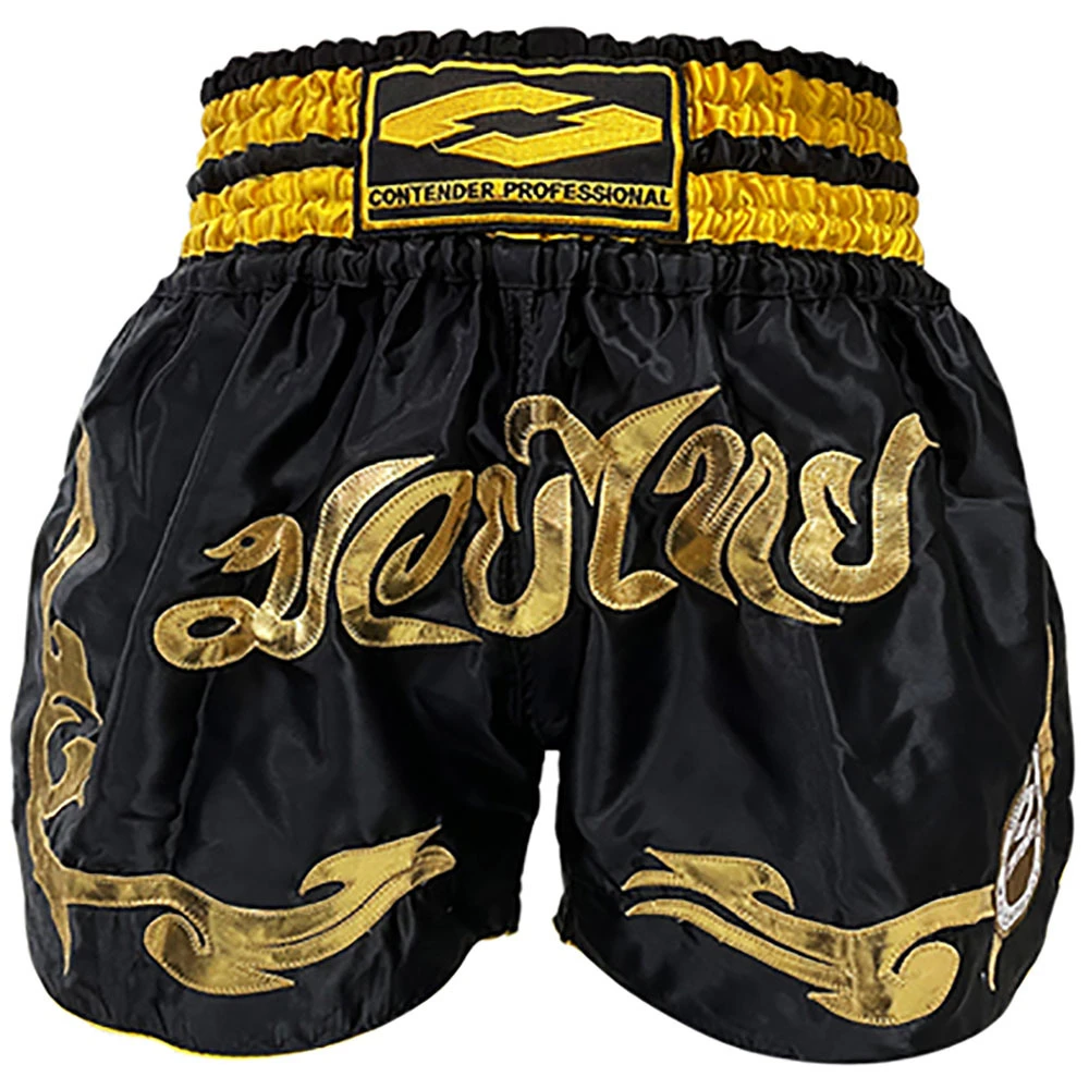 Contender K-8 Black/Gold Muay Thai Shorts 1 Contender K-8 Black/Gold Muay Thai Shorts