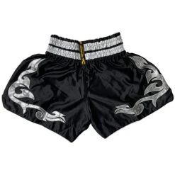 Contender K-8 Black/Silver Muay Thai Shorts 5 Contender K-8 Black/Silver Muay Thai Shorts -Boxing Promotions Store K 8BS c 2