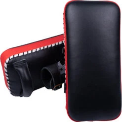 K Muaythai Equipment Classic Double Strap Red Thai Pads 7 K Muaythai Equipment Classic Double Strap Red Thai Pads -Boxing Promotions Store KDTP BLK RED 2