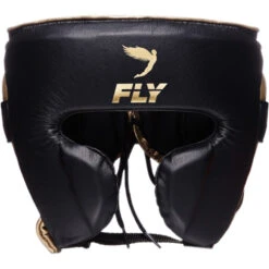 Fly Boxing Knight Black/Matt Gold Headgear