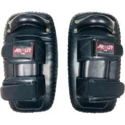 Arwut Fight Gear Black/Black Protector Double Thai Kick Pads -Boxing Promotions Store KP4 BKK 2