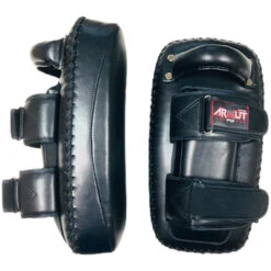 Arwut Fight Gear Black/Black Protector Double Thai Kick Pads -Boxing Promotions Store KP4 BKK 4