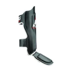 King Pro SG-1 Black/White Shin Guards -Boxing Promotions Store KPB SG1 c 1