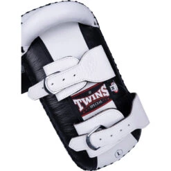 Twins Black/White Buckle Kick Pads 9 Twins Black/White Buckle Kick Pads -Boxing Promotions Store KPL1 c 4