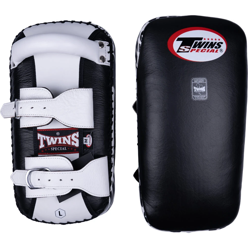 Twins Black/White Buckle Kick Pads 1 Twins Black/White Buckle Kick Pads