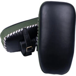 K Muaythai Equipment Classic Single Strap Army Green Thai Pads -Boxing Promotions Store KSTP BLK GRN 2