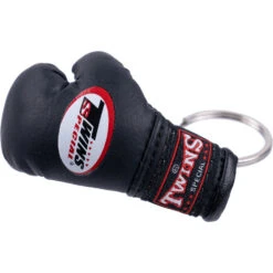 Twins Black Boxing Gloves Keyring -Boxing Promotions Store MBG3 2