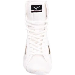 Mizuno White/Gold Mid-Cut Boxing Boots -Boxing Promotions Store MIZ MIDWHTG c 5