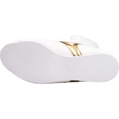 Mizuno White/Gold Mid-Cut Boxing Boots -Boxing Promotions Store MIZ MIDWHTG c 8