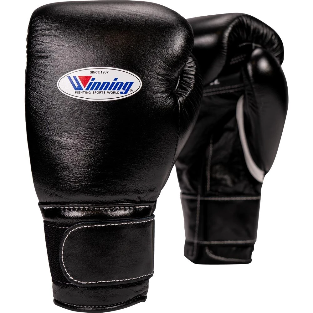 Winning 16oz Velcro Black Boxing Gloves 3 Winning 16oz Velcro Black Boxing Gloves - Image 3
