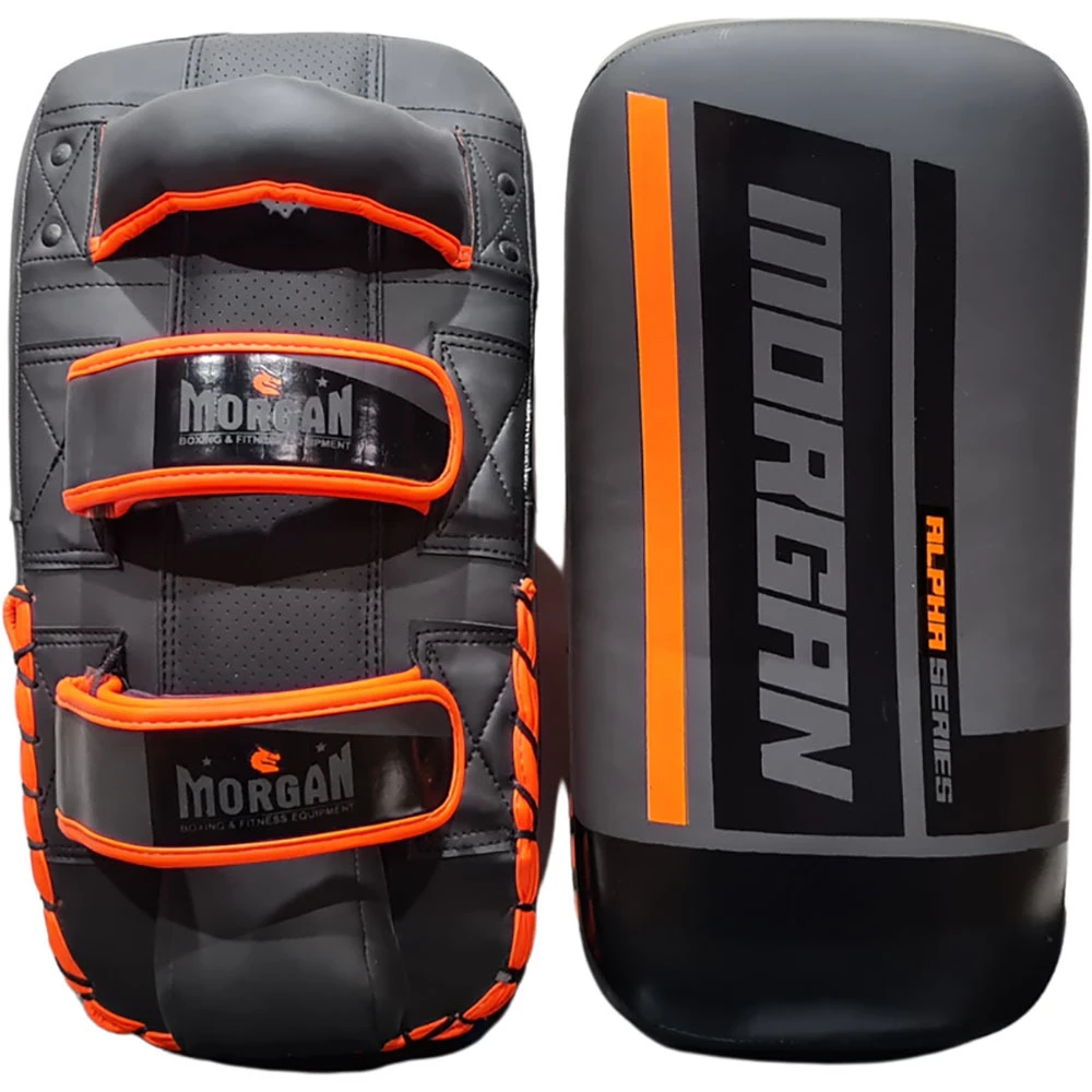 Morgan Sports Alpha Curved Black/Orange Thai Pads 1 Morgan Sports Alpha Curved Black/Orange Thai Pads